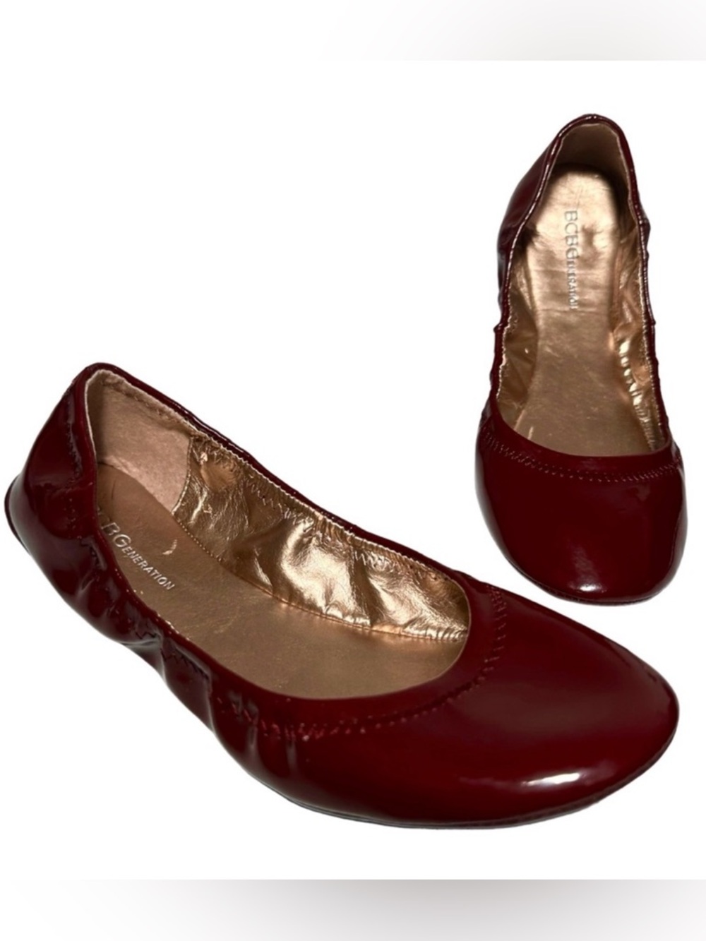 BCBGeneration Flats 7 PL-EMILY Ballet Maroon